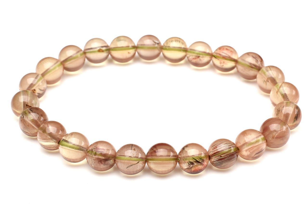 【1点物】AA+厳選☆カラーチェンジ アンデシン　7.5mm ブレスレット アクセサリー _U8980