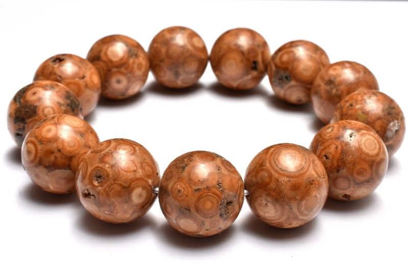 【1点物】仏眼◇大珠 龍宮舎利石　18mm ブレスレット アクセサリー _MC4709