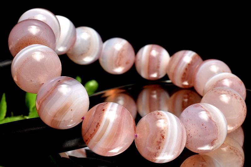 【30％OFF!】【1点物】希少◇マダガスカル産 シナバーインカルセドニー　15mm ブレスレット アクセサリー _MC4757