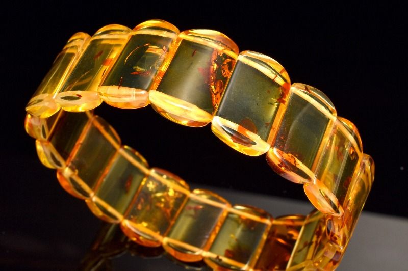 【1点物】バルト海産 琥珀アンバー　10-11.5x16.5-18mm バングル アクセサリー _MC5055