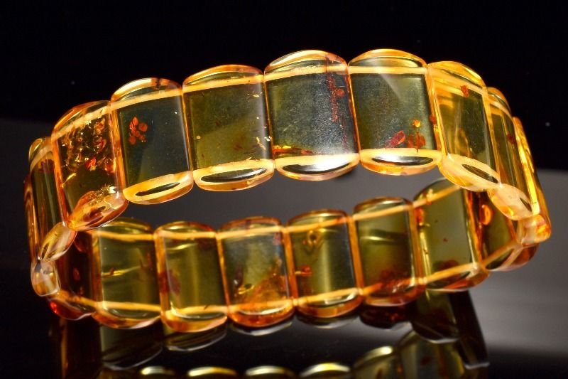 【1点物】バルト海産 琥珀アンバー　10-11.5x16.5-18mm バングル アクセサリー _MC5055