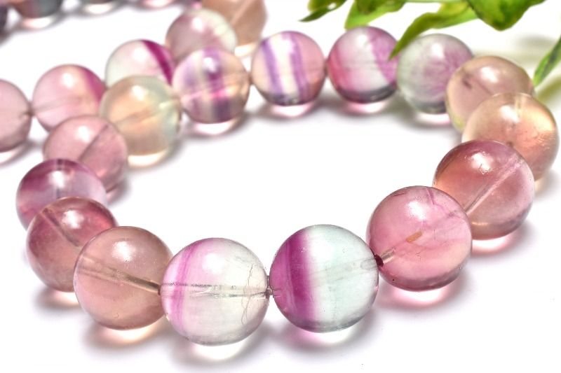 Rakuten - 【20％OFF!】バイカラー フローライト　14mm ブレスレット アクセサリー _BG6331-14