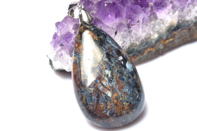 【1点物】Silver925◇美しいシャトヤンシー ブルーピーターサイト 36x21mm ドロップ ペンダントトップ アクセサリー _PC9295