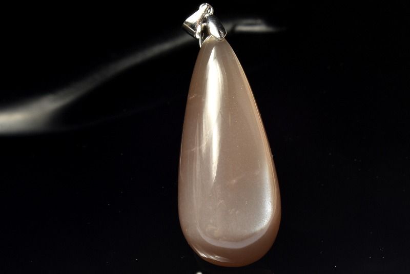【1点物】Silver925◇ サンムーンストーン　41x17mm　ドロップ ペンダントトップ アクセサリー _PC9314