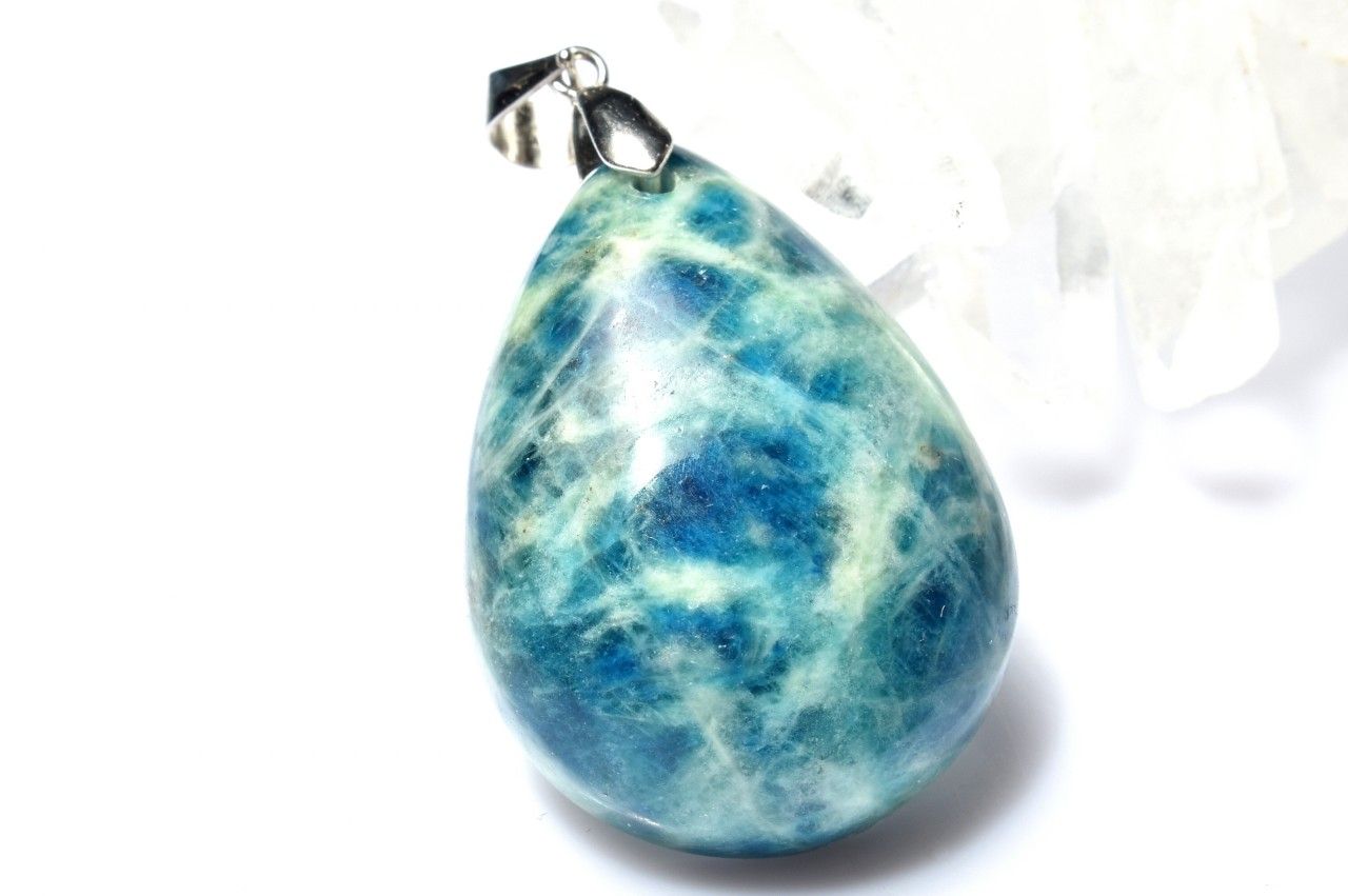 【1点物】Silver925◇アフガニスタン産 ブルーハックマナイト　29x21mm　ドロップ ペンダントトップ アクセサリー _PC9609