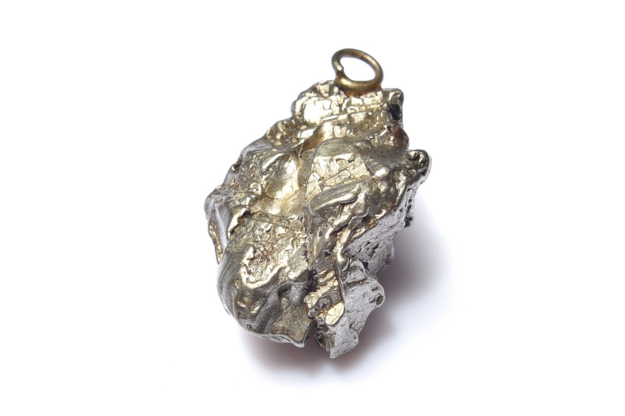 【1点物】アルゼンチン産 カンポ・デル・シエロ(隕石) 20x16mm 原石 ペンダントトップ アクセサリー _PC9685