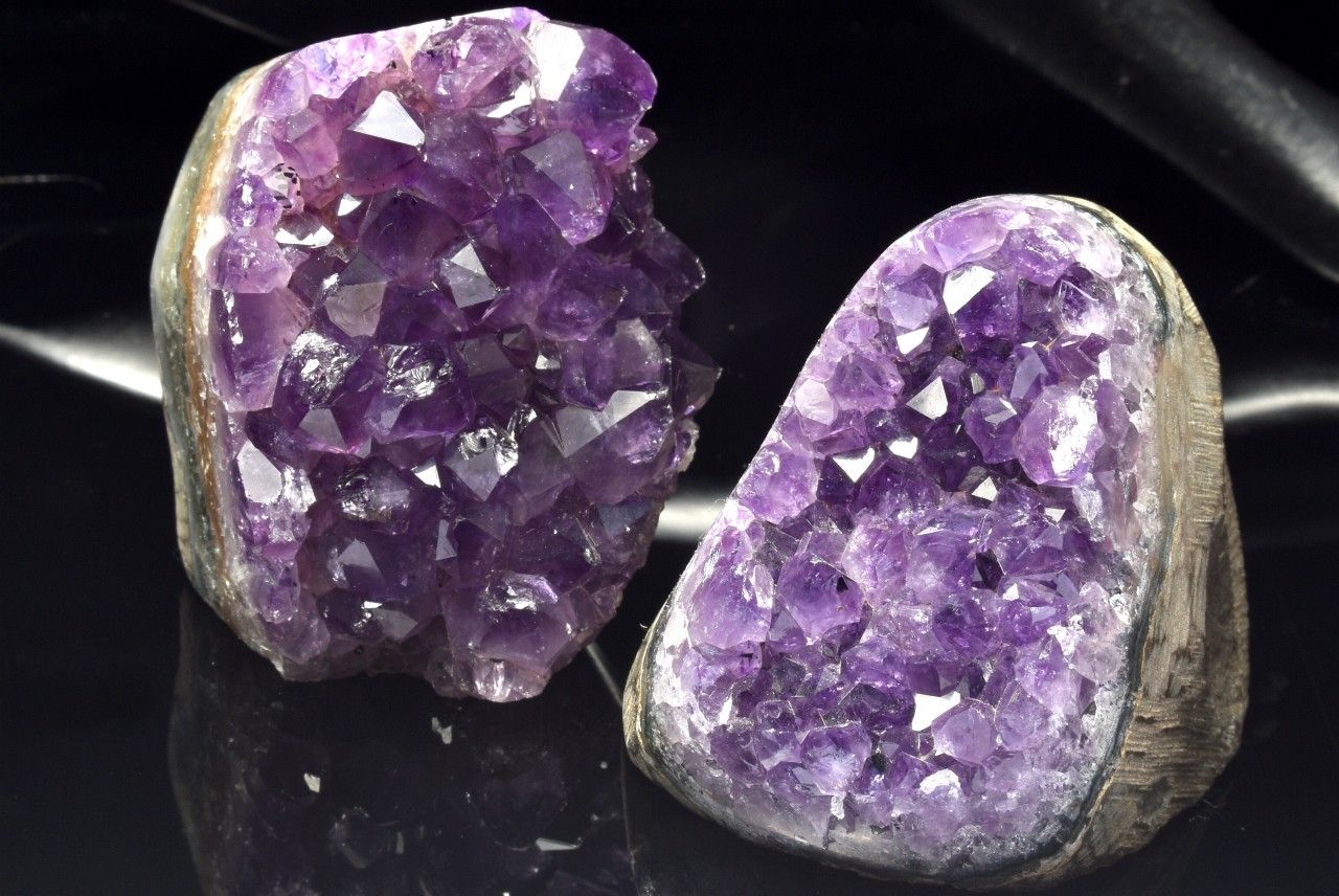  1点物 2個セット アメジスト 46-47x40-60x48-58mm クラスター 原石 _...