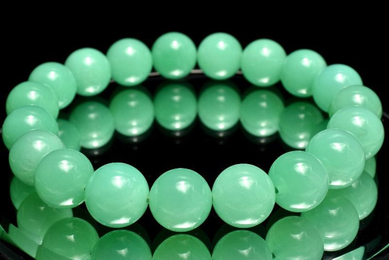 【1点物】AA+☆高発色 クリソプレーズ　10.5mm ブレスレット アクセサリー _MC5598