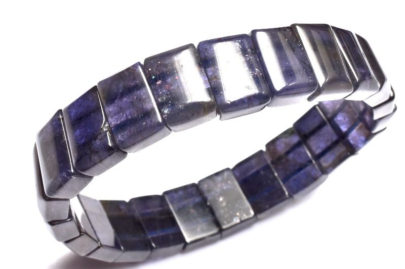 Rakuten - 【20％OFF!】【1点物】透過＆多色性抜群！ アイオライトサンストーン　8.5x13mm バングル アクセサリー _MC5725