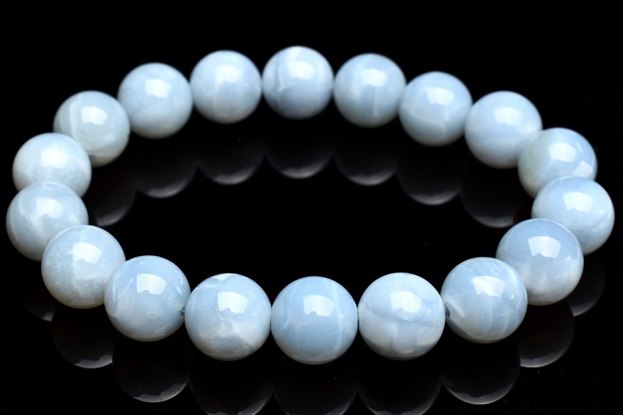 【1点物】アメリカ産◇希少 オーウィー ブルーオパール　11.5mm ブレスレット アクセサリー _U9322...