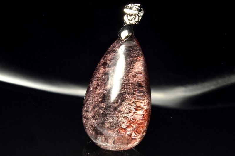 Rakuten - 【20％OFF!】【1点物】Silver925◇庭園水晶 ガーデンクォーツ　28x16mm　ドロップ ペンダントトップ アクセサリー _PD199