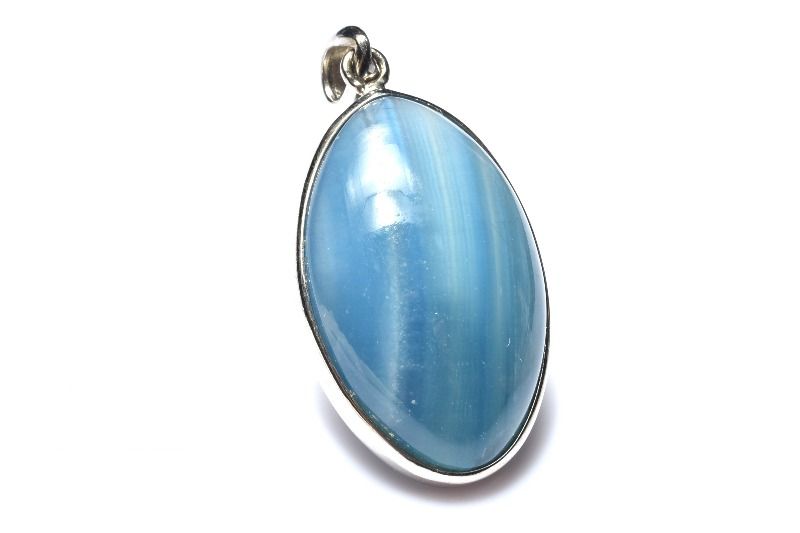 Rakuten - 【20％OFF!】【1点物】Silver925◇高発色 ブルーカルサイト　28x17mm　マーキス ペンダントトップ アクセサリー _PD218