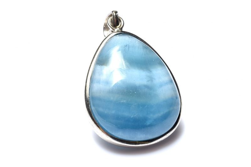 乐天商城 - 【20％OFF!】【1点物】Silver925◇高発色 ブルーカルサイト　24x20mm　ドロップ ペンダントトップ アクセサリー _PD219