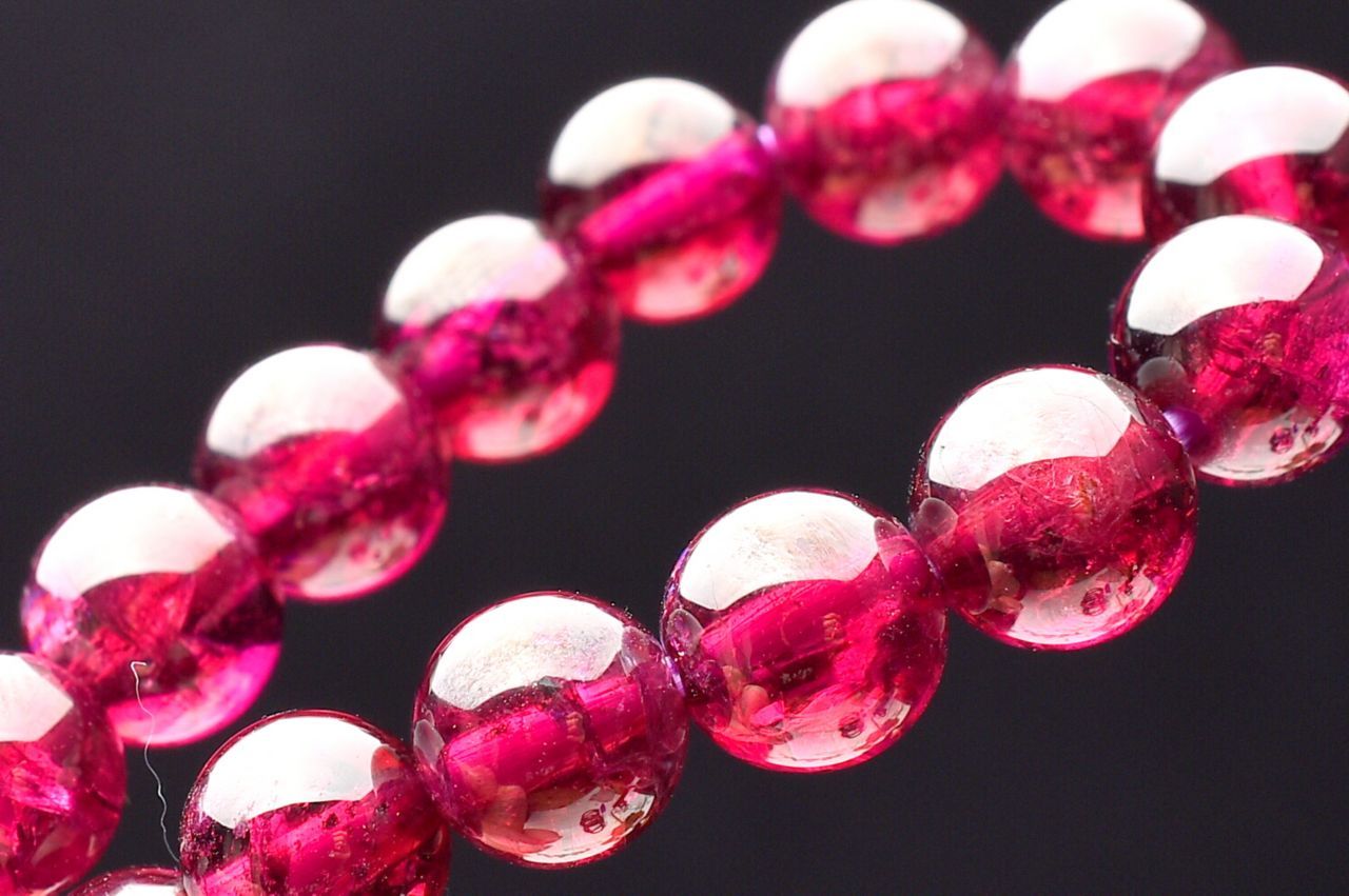 【20％OFF!】【1点物】高品質◇透過性あり ガーネット　7mm ブレスレット アクセサリー _U9549