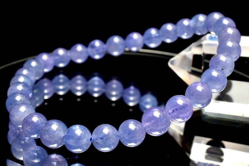 【1点物】AAA☆透明度抜群 タンザナイト　6mm ブレスレット アクセサリー _MC6652
