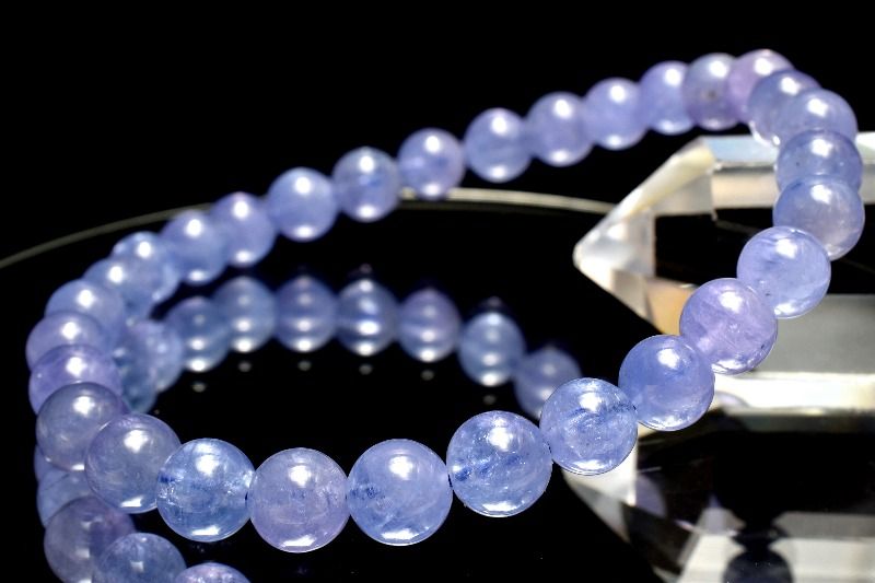 Rakuten - 【20％OFF!】【1点物】AAA☆透明度抜群 タンザナイト　6mm ブレスレット アクセサリー _MC6653