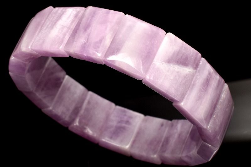 【1点物】ミルキーパープル クンツァイト　12x15.5-16mm バングル アクセサリー _MC6712