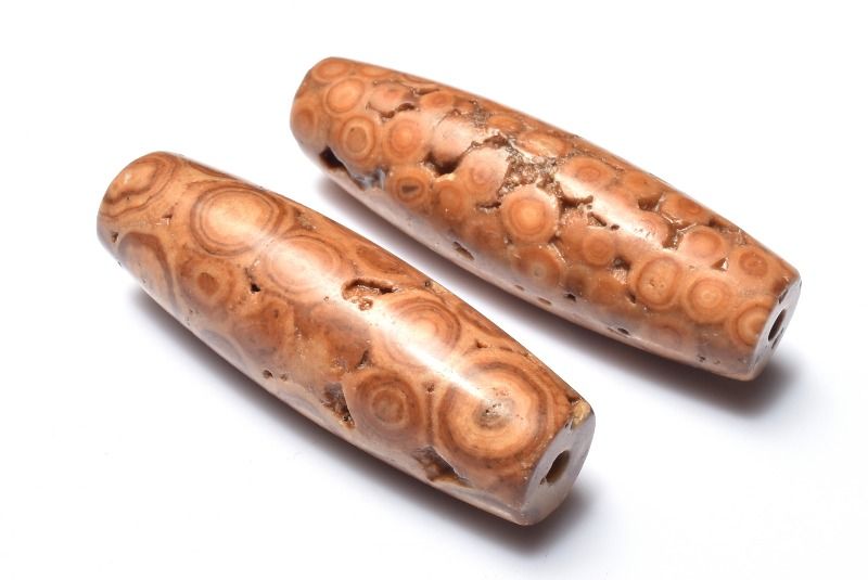 仏眼 龍宮舎利石　41-49x15mm　天珠 ビーズ ハンドメイド 1個売り _PRG2453-1
