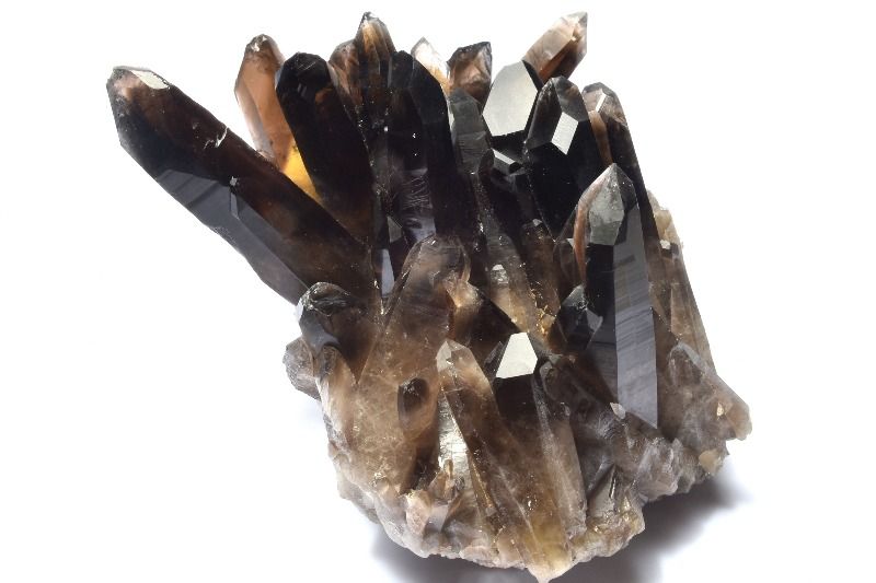 【1点物】浄化や魔除けに 黒水晶モリオン　103x57x74mm　クラスター 原石 _CG7365【宅急便のみ】
