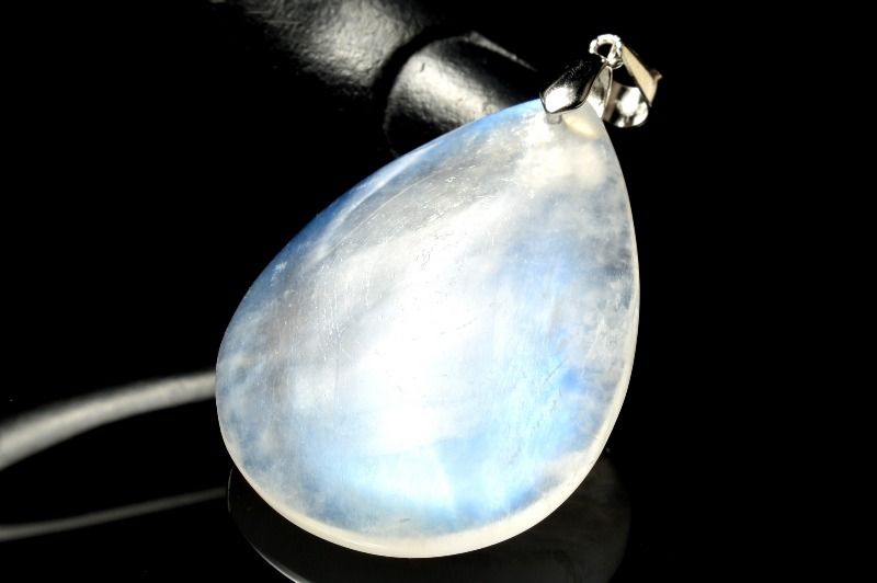 Rakuten - 【1点物】Silver925◇インド産 ブルームーンストーン　28x20mm　ドロップ ペンダントトップ アクセサリー _PD1058
