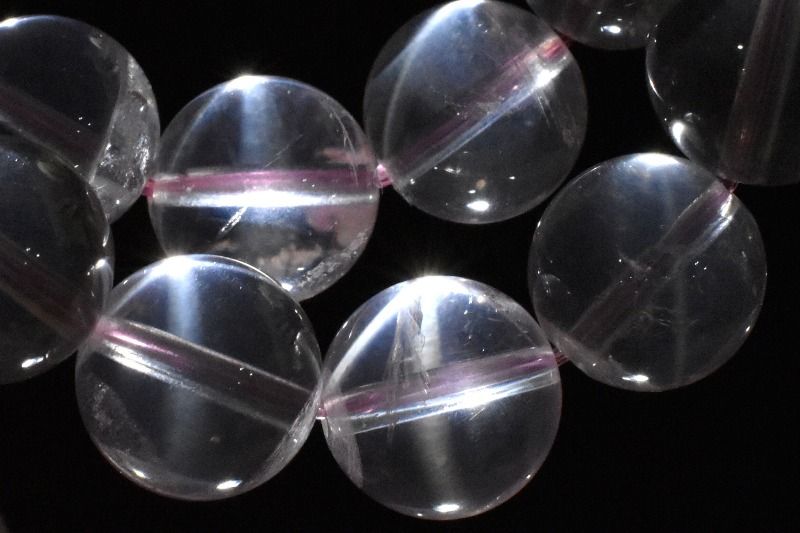 Rakuten - マダガスカル産 スターローズクォーツ　12mm ブレスレット アクセサリー 1個売り _BG6487-12