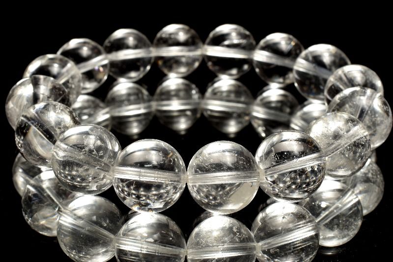【1点物】希少◇インド産 ヒマラヤ水晶　13.5mm ブレスレット アクセサリー _MC8425