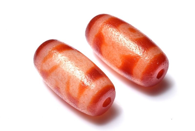 Rakuten - お守りに 赤瑪瑙天珠　24-26x13mm　貴人天珠 ビーズ ハンドメイド 1個売り _PRG2490-7