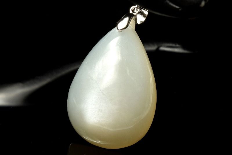 Rakuten - 【1点物】Silver925◇ ムーンストーン　33x23mm　ドロップペンダントトップ アクセサリー _PD1968