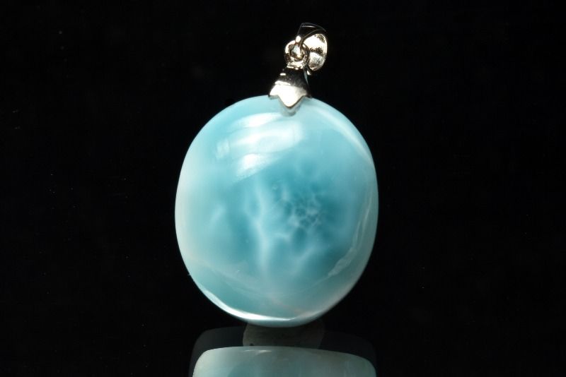 【20％OFF!】【1点物】AAA☆Silver925 ラリマー　21x18mm　オーバル ペンダントトップ アクセサリー _PD2045
