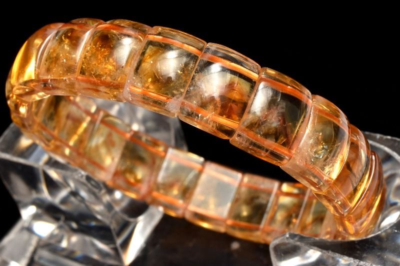 樂天商城 - 【1点物】美しい濃淡 ファントムシトリン　9x12mm バングル アクセサリー _MC9982