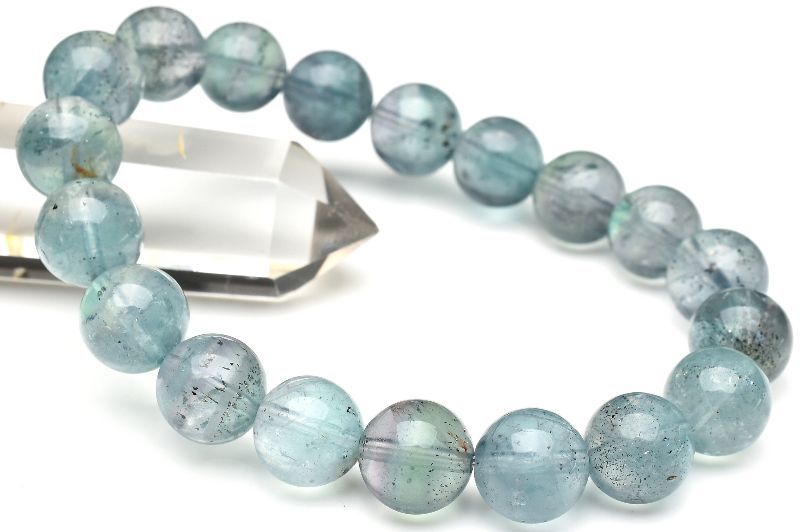 【20％OFF!】【1点物】AAA☆希少な煌めき パイライトインフローライト　10.5mm ブレスレット アクセサリー _E761