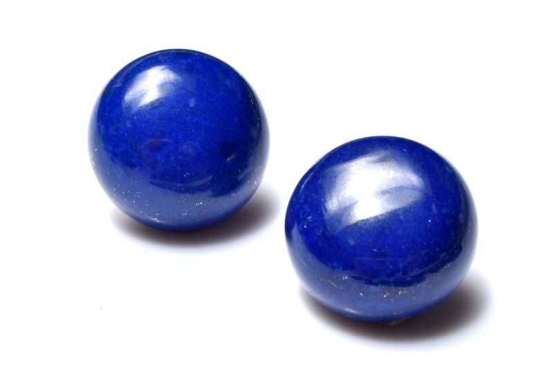 天然無着色 ラピスラズリ　16mm　コイン ルース ハンドメイド 1個売り _PRG2619