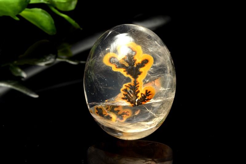 AAAA☆景色を宿す結晶 デンドリティッククォーツ　24x19mm　オーバル ルース ハンドメイド _PD3142