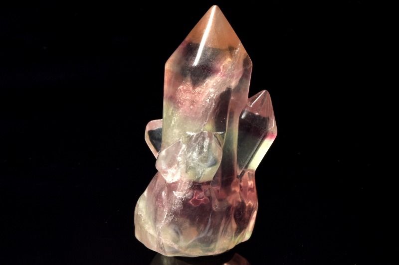 【1点物】美しい色相 フローライト　49x30x24mm　クラスター彫刻 原石 _CG7827【宅...