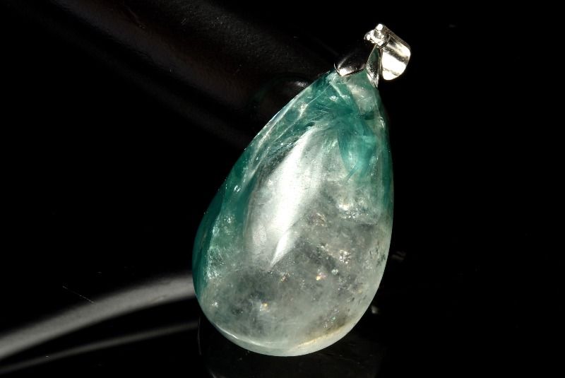 【1点物】Silver925◇AA+高品質 フックサイトシリカ　29x18mm　ドロップ ペンダントトップ アクセサリー _PD3845