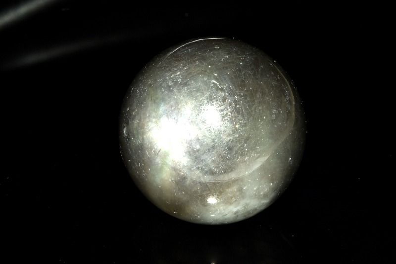 【1点物】南アフリカ産◇金属シラー ブラックアクアマリン　20mm　丸玉(台座なし) ...