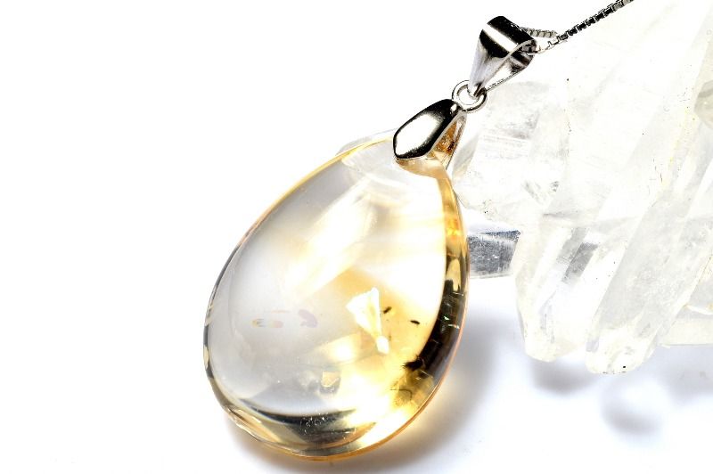 【1点物】Silver925◇希少内包 ロマネサイトインアメトリン　25x18mm　ドロップ ペンダントトップ アクセサリー _PD4068