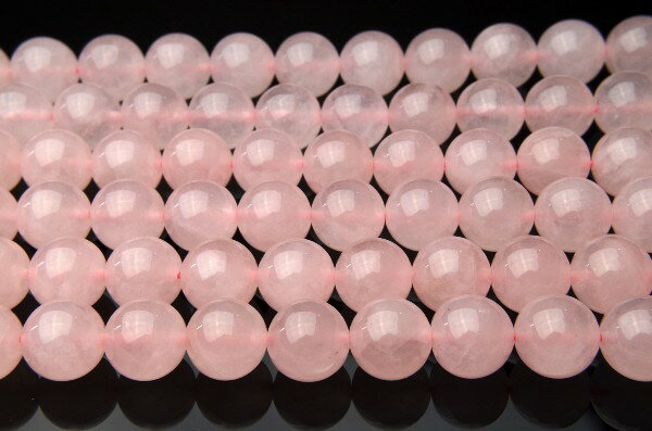 【10％OFF!】【連売り】12mm【ローズクォーツ 】　1連（約38cm）天然石 パワーストーン ビーズ パーツ _R1365...