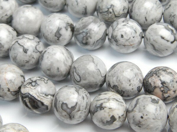 【連売り】【フォーティフィケーションアゲート 】　12mm 1連（約38cm）天然石 パワーストーン ビーズ ..