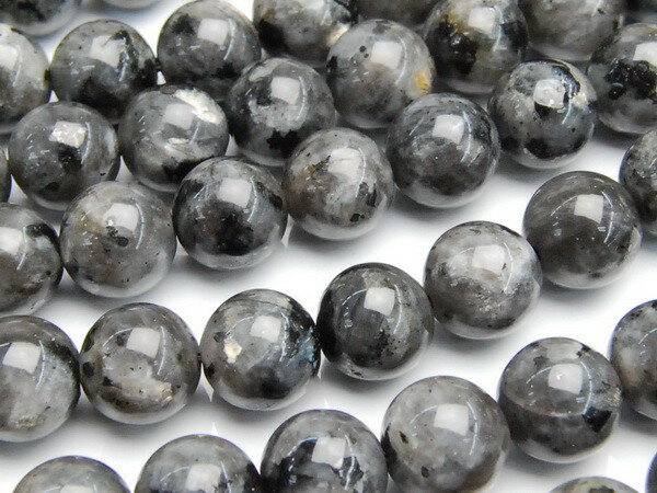 【連売り】【ラルビカイト (ブラックラブラドライト)】　10mm 1連（約38cm）天然石 パワーストーン ビ..