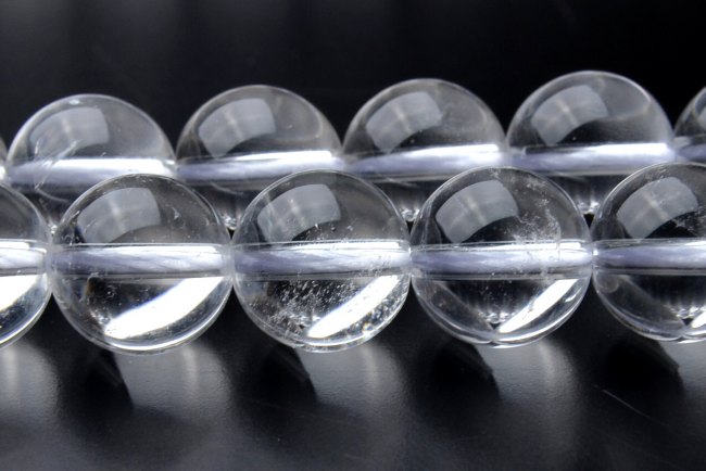 【連売り】8mm【天然サシ入り水晶 】 1連（約38cm）天然石 パワーストーン ビーズ パーツ _R1469...