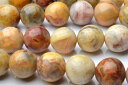 【連売り】12mm【クレイジーアゲート (メキシコ産 瑪瑙)】 1連(約38cm)天然石 パワーストーン _R1507