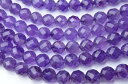 【連売り】6mm 【アメジスト (64面カット)】 1連(約38cm)天然石 パワーストーン ビーズ パーツ _R1525