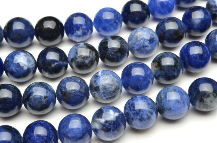 【連売り】ソーダライト　10mm 1連（約38cm）天然石 パワーストーン ビーズ パーツ _R392