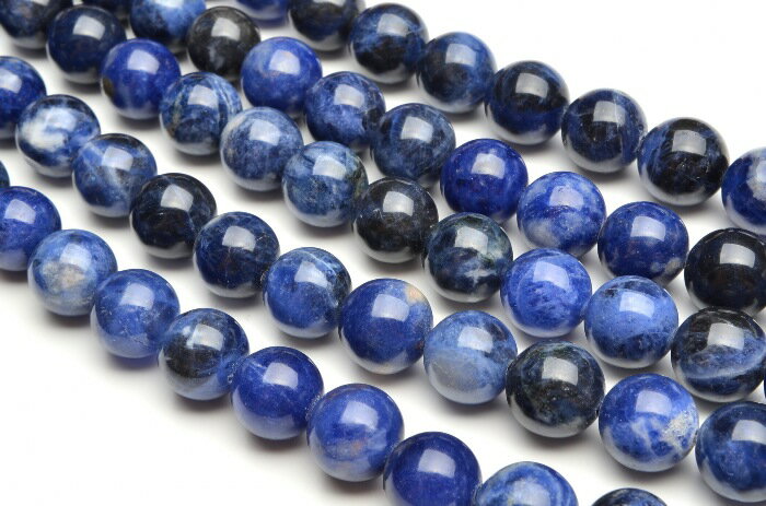 【連売り】ソーダライト　10mm 1連（約38cm）天然石 パワーストーン ビーズ パーツ _R392