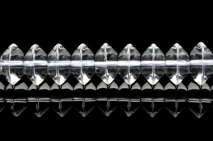 【10％OFF!】【連売り】6mm【水晶ソロバン】 1連（約38cm） 天然石 パワーストーン ビーズ パーツ _R46..