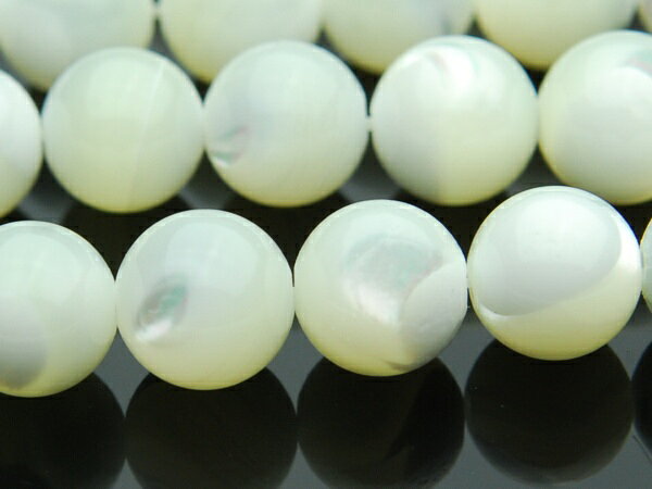 【連売り】【マザーオブパール】　8mm 1連（約35cm）天然石 パワーストーン ビーズ...