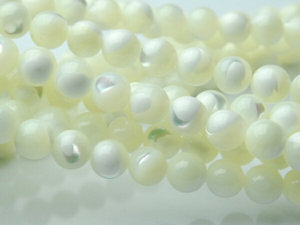 【連売り】【マザーオブパール】　8mm 1連（約35cm）天然石 パワーストーン ビーズ...