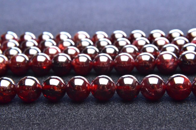 【連売り】AA良質【ガーネット　柘榴石】8mm1連（約38cm）天然石 パワーストーン ビーズ パーツ _R1684-8