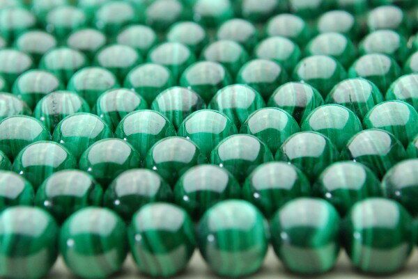 【連売り】マラカイト　12mm 1連（約38cm）天然石 パワーストーン ビーズ パーツ [N1305]